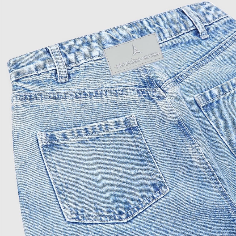 Line Art Boyfriend Jeans - Mid Blue - Picture 9 of 13
